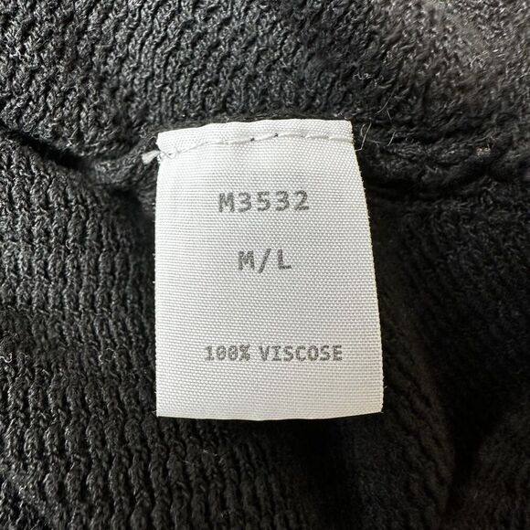 Kerisma Black Batwing Knit Top M / L | Draped Relaxed Fit V-Neck Chic Pullover - Picture 9 of 11